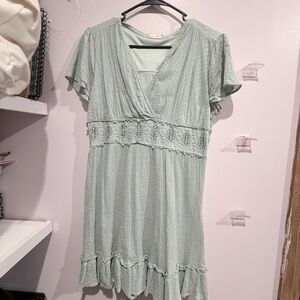 Altar'd State Light Green Mini Dress